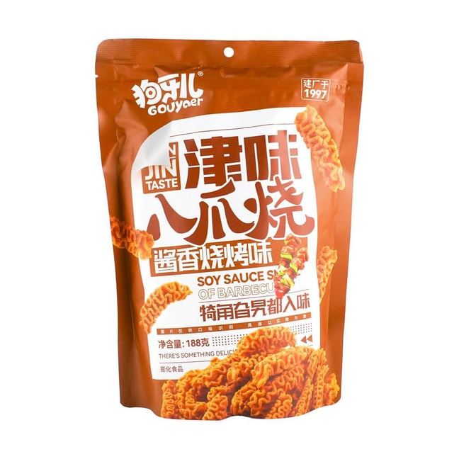狗牙儿 津味八爪烧 比萨卷 酱香烧烤味 188g【童年怀旧零食】