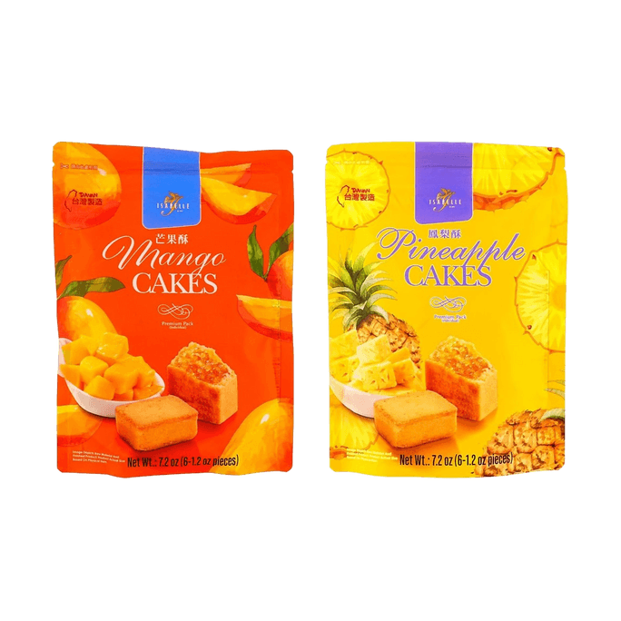 台湾ISABELLE伊莎贝尔 凤梨酥+芒果酥 204g*2【2种口味组合装】【春节年货必买】