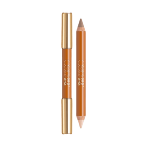 Double-ended contouring brush, highlighting and concealing shade #01 for bright skin tone + cement grey - 1 piece