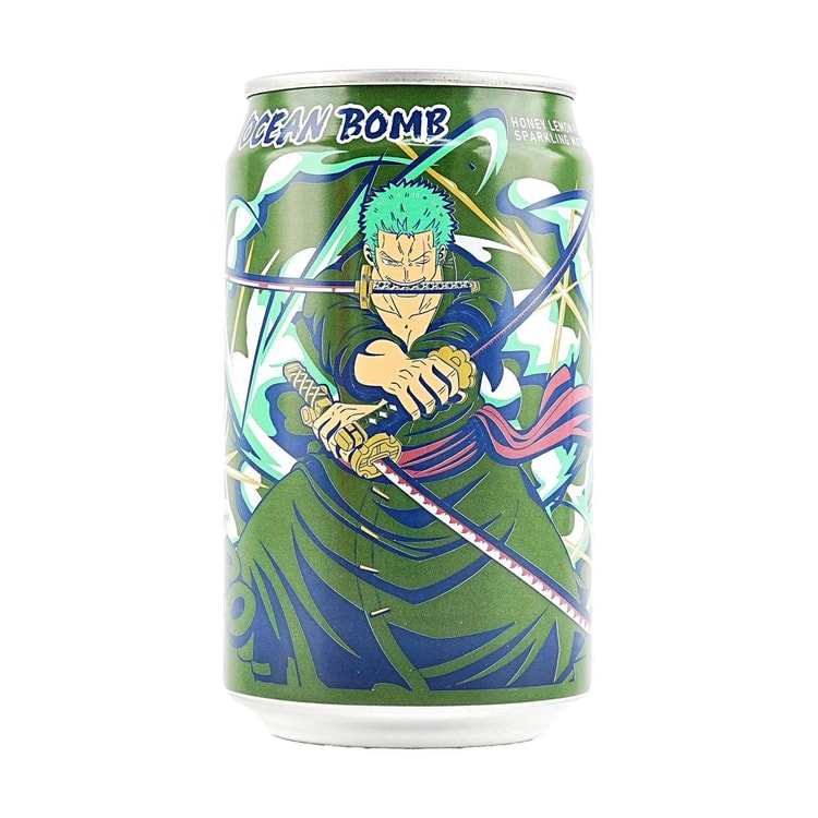 OCEAN BOMB One Piece Zorro Sparkling Water Honey Lemon Flavor