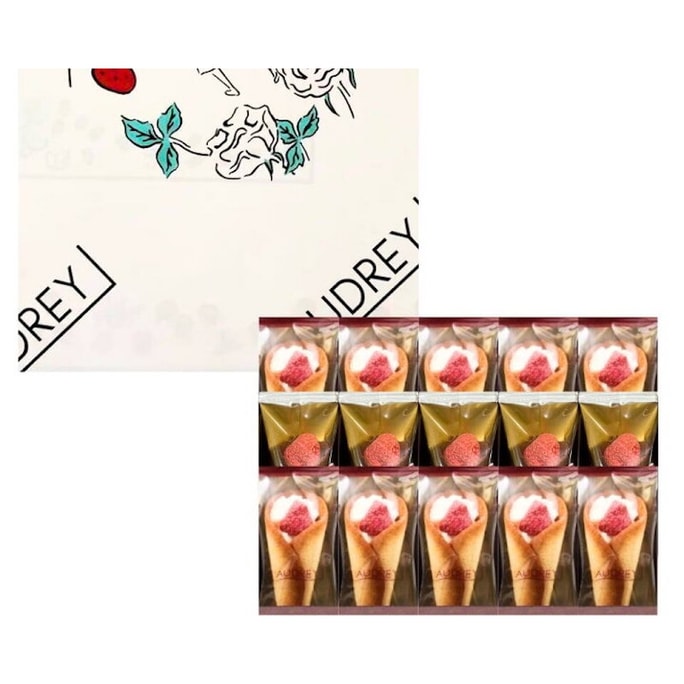 Bouquet Strawberry Cream And Chocolate Sandwich Cone 15 Pieces