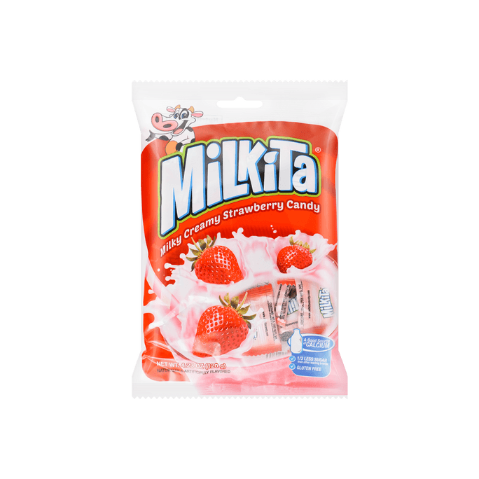印尼Milkita 草莓奶昔糖果 120g