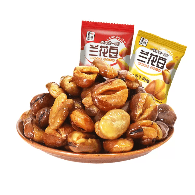 【中國直郵】善美源蘭蠶豆解饞零食牛肉味香辣味每個口味各1包13g