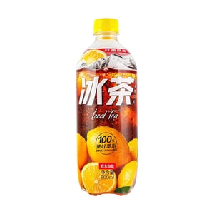 农夫山泉 柠檬冰茶 碳酸茶饮料 600ml【真茶真柠檬】【清爽解腻】