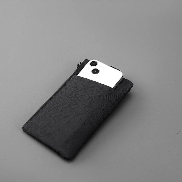 【中国直邮】 HSPM 新款rfid零钱包手机包防盗刷卡包x-pac大号旅行手包钥匙包 黑色 F 1个 6