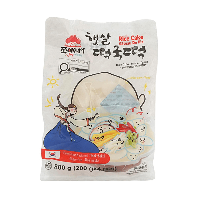 韓國JOYSHARE年糕片 800g*8 【傳統韓式】【無麩質】【HACCP認證】