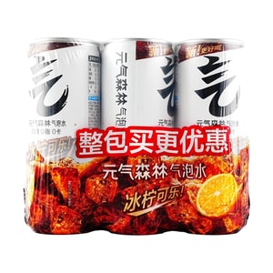 元气森林 冰柠可乐气泡水 330ml*6罐装【0糖0脂0卡】