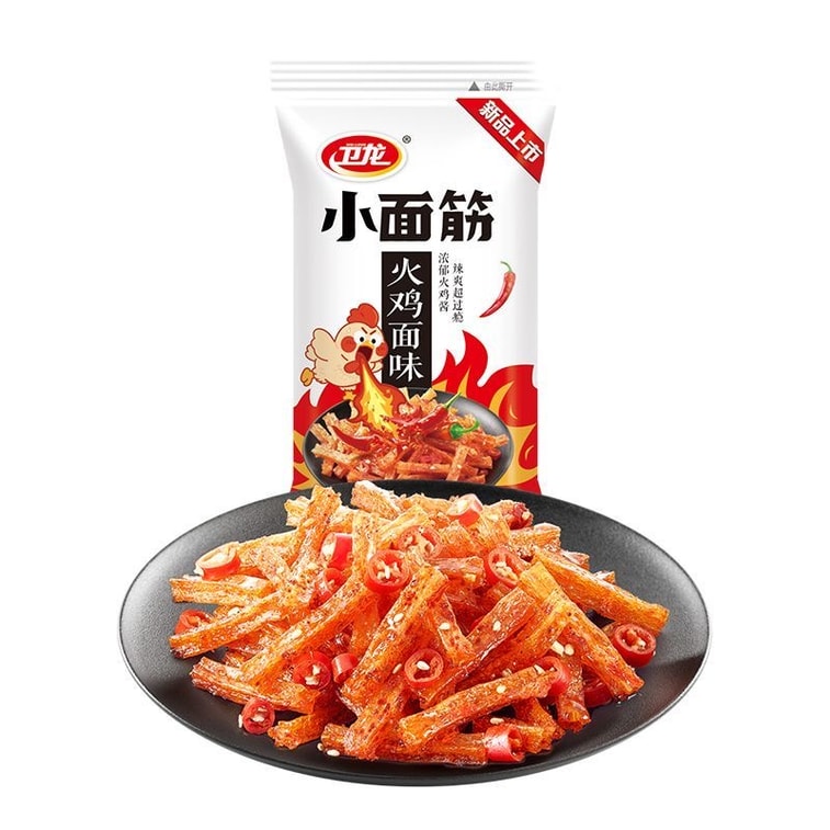 ウェイロン【2026年新製品発売】スパイシーグルテンストリップス（6パック、約140g） - スパイシーチキン味、ミニグルテンストリップス、麻辣味、スパイシーチップス 8