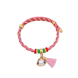 Dragon Boat Festival Braided Bracelet Pink Adjustable 100g/pc