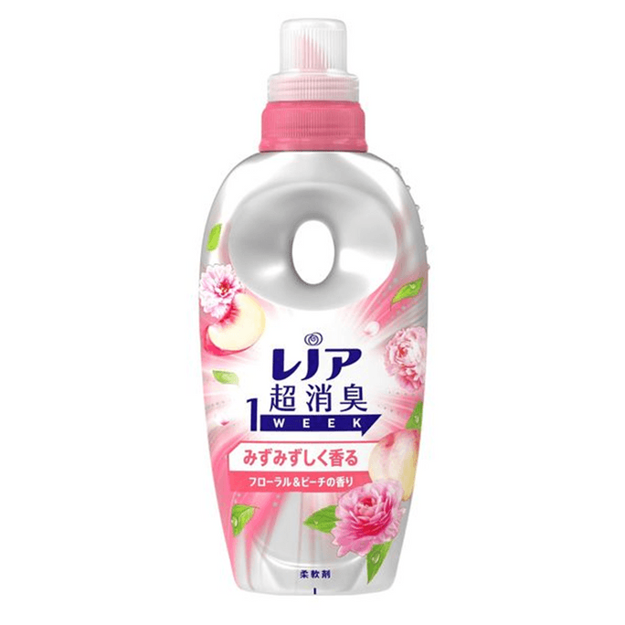 【日本直邮】P&G宝洁 LENOR超除臭1week持久留香衣物柔顺剂 桃子花香型  530ml