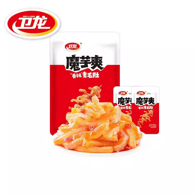 卫龙 魔芋爽素毛肚香辣味魔芋丝零食小吃10g*10包