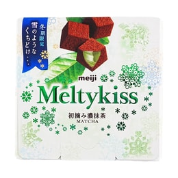 日本MEIJI明治 MELTYKISS雪吻 初摘濃抹茶巧克力 52g【季節限定】