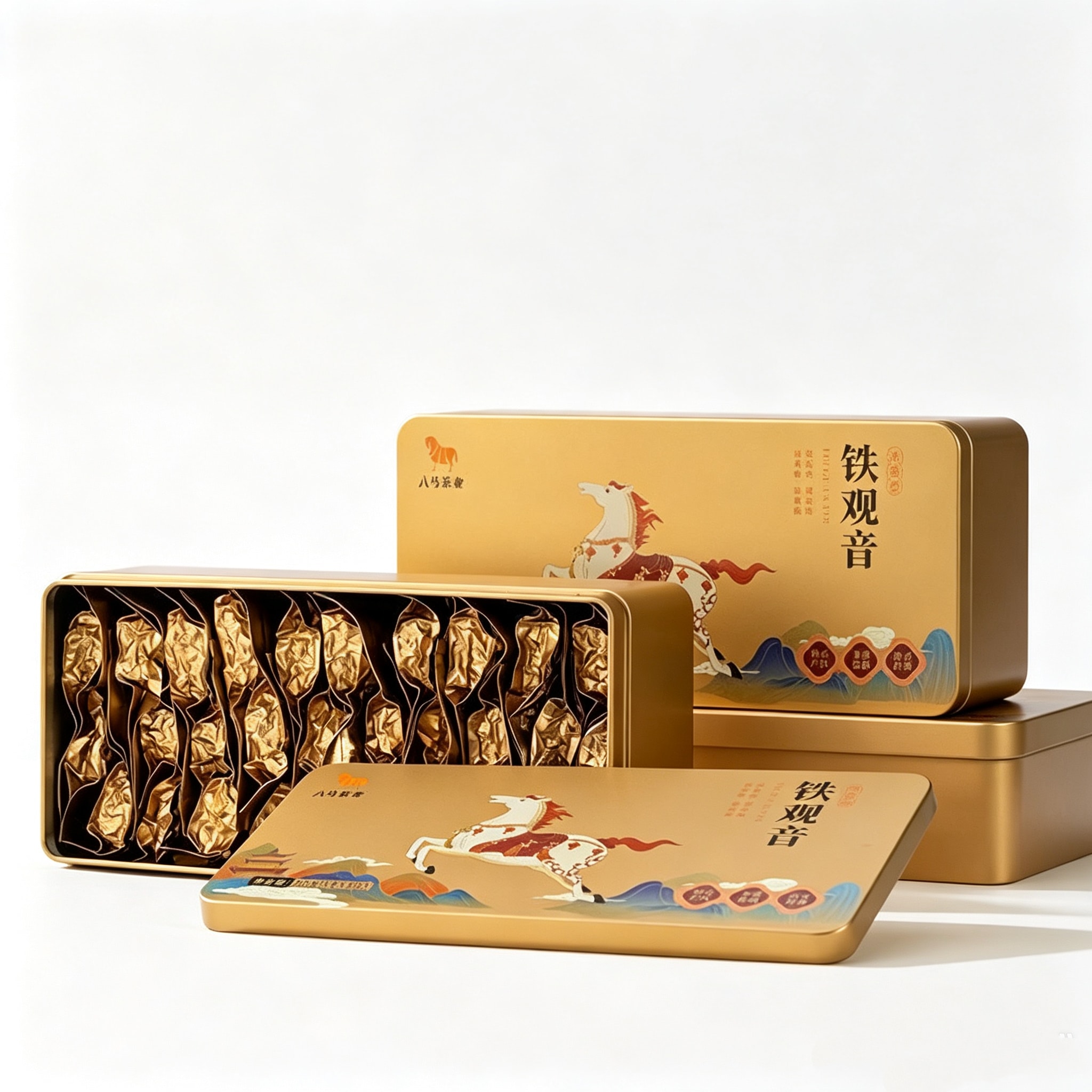 中国直送】八馬 茶葉 濃香型 鉄観音 本格安渓鉄観音 ウーロン茶210g*2