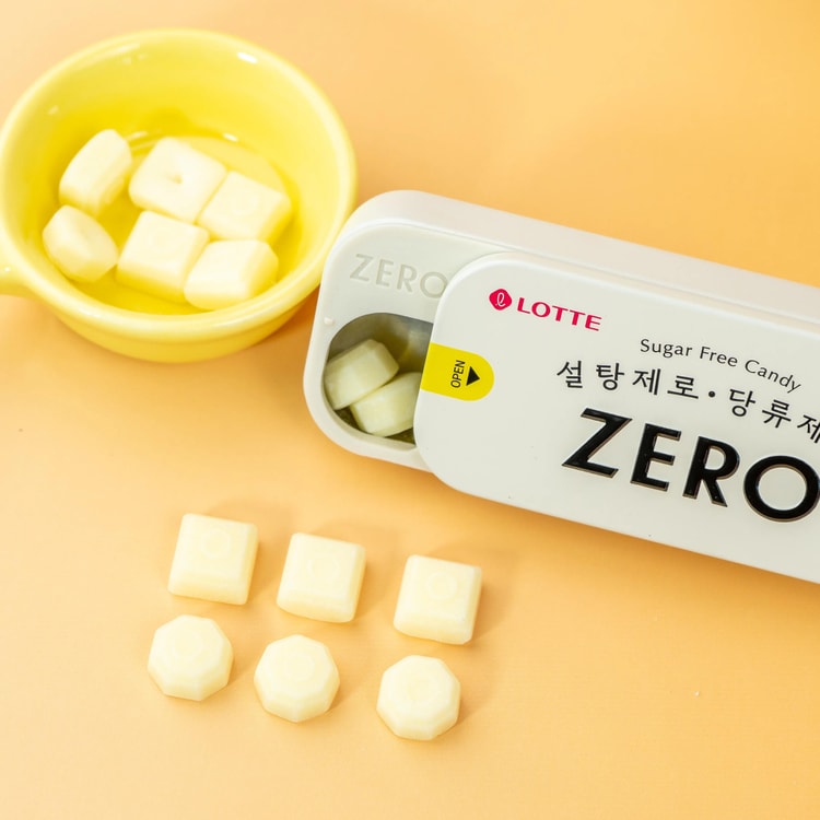 LOTTE Korea Sugar Free Lemon Mint Candy, 0.98 oz【 Yami Exclusive