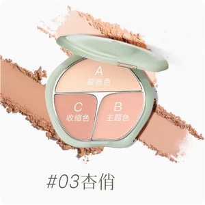TIMAGE 3-Color Blush Palette Plump Cheeks Natural Contour with Pink Purple Apricot Shades