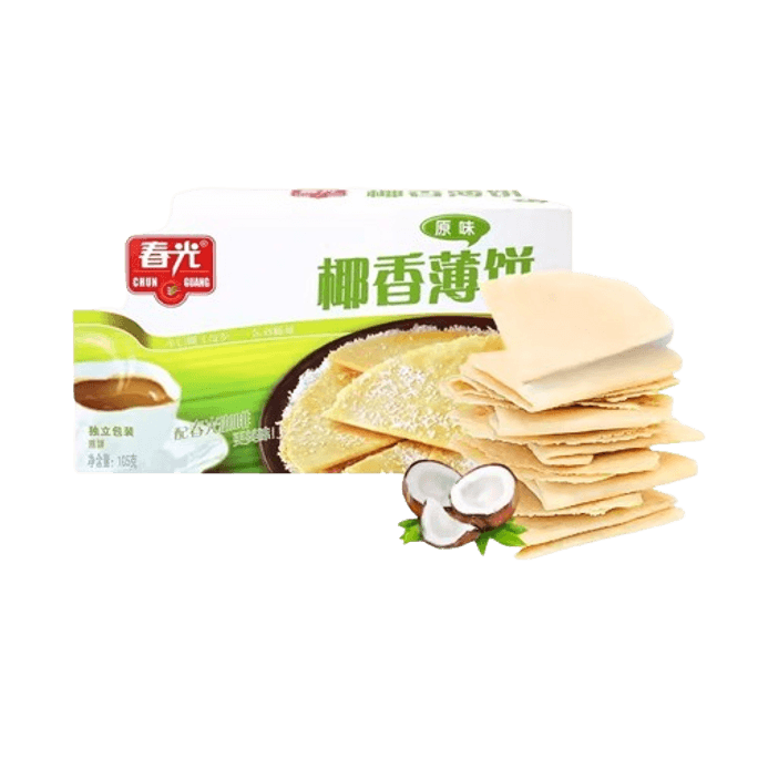 [중국에서 다이렉트 메일] 중광 코코넛 맛 팬케이크 박스형 하이난 특산 크래커 단일 소형 포장 사무실 스낵 식품 오리지널 맛 105gX1 상자