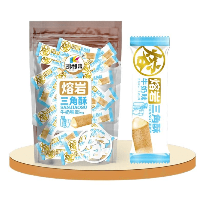Lava Triangle Crispy Milk Flavored Sandwich Weihua Biscuits Casual Satisfying Snacks 180g * 1 Bag