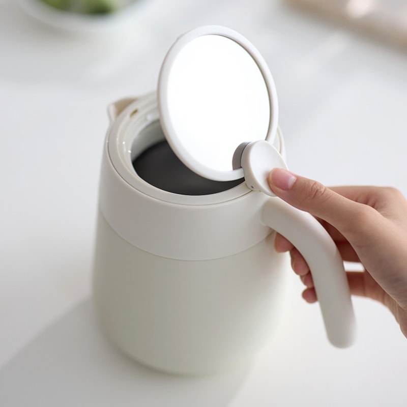 【中国直邮】 OLAYKS 保温壶家用暖水壶茶水分离焖茶壶泡茶壶316不锈钢800ml 黑灰色 一个装