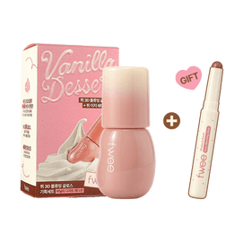 3D Volumizing Gloss & Easy Shaping Stick Vanilla Dessert Edition Set (0.19oz + 0.05oz #Vanilla Cookie 70%