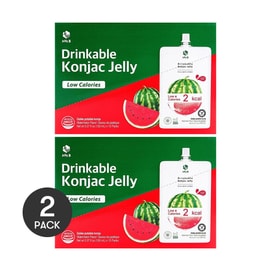 Konjac Jelly, Watermelon, 10pcs*2 -  Sugar-Free Zero Calorie & Low-Fat Satiety Snack【Value Pack】