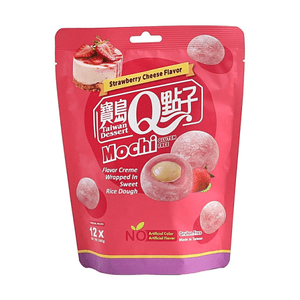 皇族 寶島Q點子麻糬 草莓芝士味 180g【無麩質】【無人工色素】