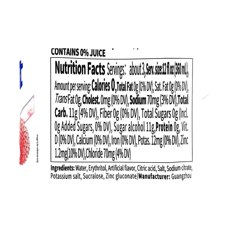 Electrolyte Drink Lychee Artficially Flavor, 33.8 fl oz【0 White Sugar 0 Fat 0 Calories】 4
