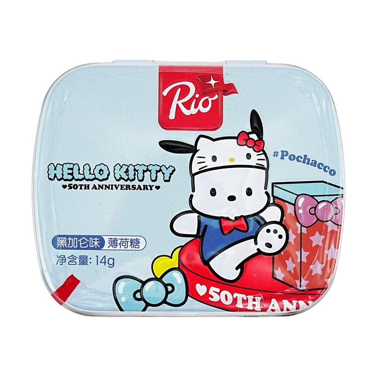 RIO瑞欧 三丽鸥联名 Hello Kitty&帕恰狗 黑加仑味薄荷糖 无糖薄荷糖 14g 【清新口气】 4
