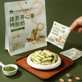 西域美农 欧若姆 抹茶开心果烤酸奶 11袋入 110g【高钙高蛋白】【内蒙古特产奶制品零食】