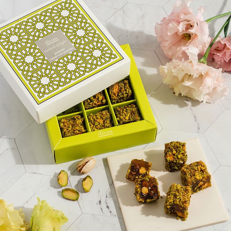 Pistachio Coated Turkish Delight with Pistachio 100g(9pcs) 3