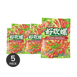 Luo Si Fen - Liuzhou Snail Rice Noodles , Cilantro & Chili Oil Flavor , 9.17 oz *5【5 Packs】