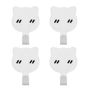 FaSoLa マグネット式アイアンフック 子猫デザイン 4個パック 強力マグネットコートフック ドリル不要 ドアキーフック