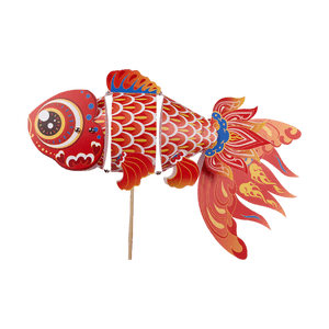 川岛屋 非遗锦鲤鱼灯 diy花灯 PP材质 金莲锦鲤