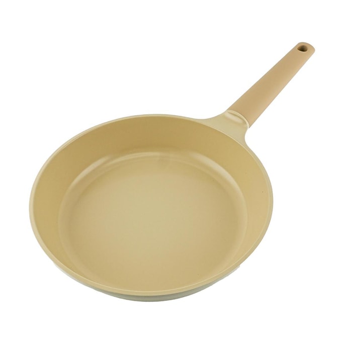 TRUECOOK Beige Ceramic Frying Pan Flat Bottom Pan for Stir-frying Eggs and Steaks 28cm