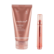 韩国MEDICUBE 胶原蛋白撕拉面膜 75ml + 胶原蛋白光采焕活精华液 15ml 晚间弹性修复 紧致提拉 锁水水润【超值装】