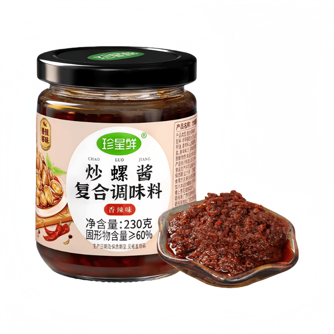 Zhenxing Fresh Stir-Fried Snail Sauce for Field Snails, Screws, and Clams 230g*1 Bottle