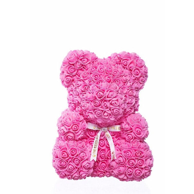 商品详情 - theroseology  粉色 pe材质 玫瑰花熊 经典版玫瑰永生熊