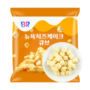 韓國Baskin Robbins芭斯羅繽紛 冰淇淋慕斯餅乾方塊 膨化點心 紐約起司蛋糕口味 52g【CU便利商店同款】