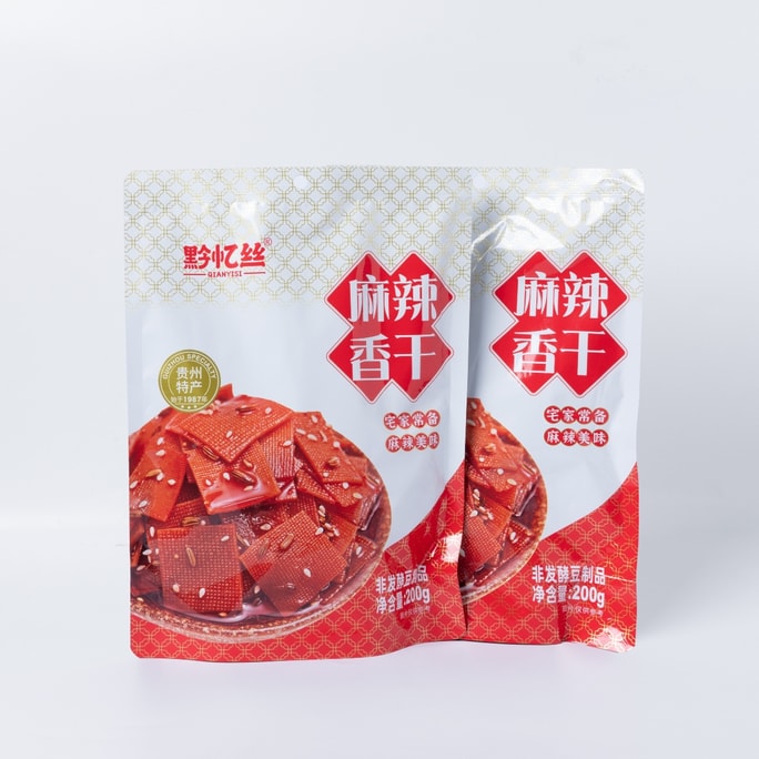 귀주 이시 매운 건조 두부 스낵 즉석 매운 건조 두부 귀주 특산 스낵 200g*2