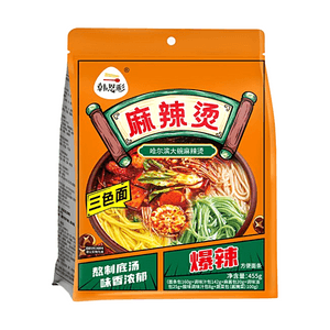 韩恩彩 麻辣烫爆辣味 455g【哈尔滨风味】【三色面】【爆辣浓郁】