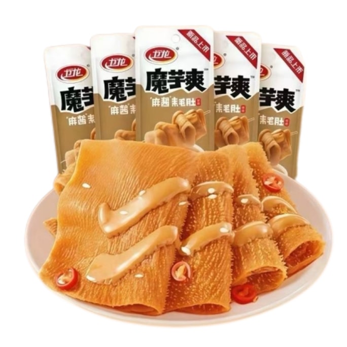  卫龙 魔芋爽素毛肚 麻酱味 解馋小零食*1袋(10包)约100g