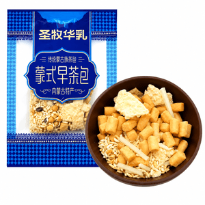 圣牧华乳 蒙式熬奶茶 真正正宗蒙古早茶组合包炒米奶豆腐黄油果条早茶冲饮 165g 【正宗蒙餐 手工制作】【奶香四溢奶皮子】【即泡即食】
