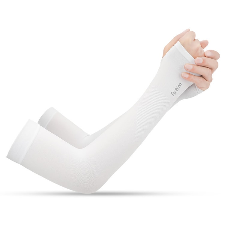 FOXTAIL Sun Protection Gloves Nylon Ice Silk Arm Sleeves for Women Summer UV  Protection Cooling Long Sleeves Ivory 1Pair - Yamibuy.com