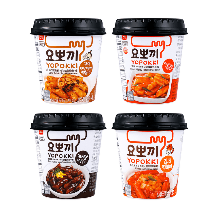 韩国YOPOKKI 炒年糕 杯装 混合4口味 495g【超值装】【大蒜照烧+甜辣+泡菜+炸酱】【微波加热 2分钟即食】 3