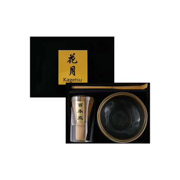 【日本茶道之美】日式傳統抹茶工具茶筅百本立打茶起泡茶刷三件套套组 包含 茶筅 茶勺 茶碗 各一