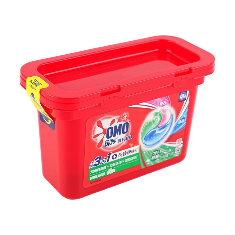 OMO 3-in-1 유칼립투스 화이트 티 향 세탁 포드 18개 3
