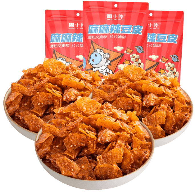 【中国直送】周黒亜周小班 辛い豆腐 辛い豆腐スライス 60g/袋
