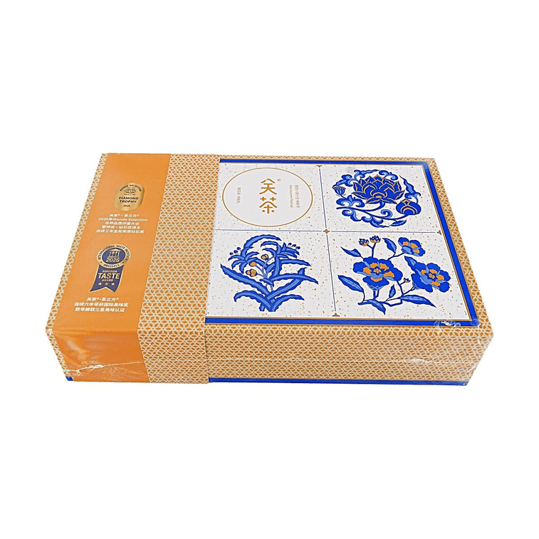 Blue and White Porcelain Mid-Autumn Mooncake Gift Box 6 pieces 10.58 oz 【Monde Selection Diamond Trophy】【Superior Taste Award 3 Stars】【Signature Tea Cube Series】 6