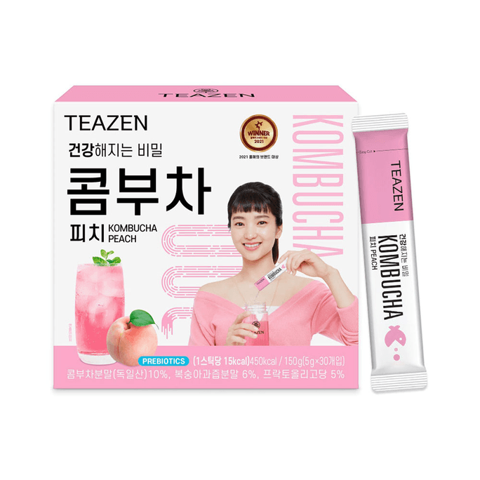 韩国 Teazen康普茶桃子 30p