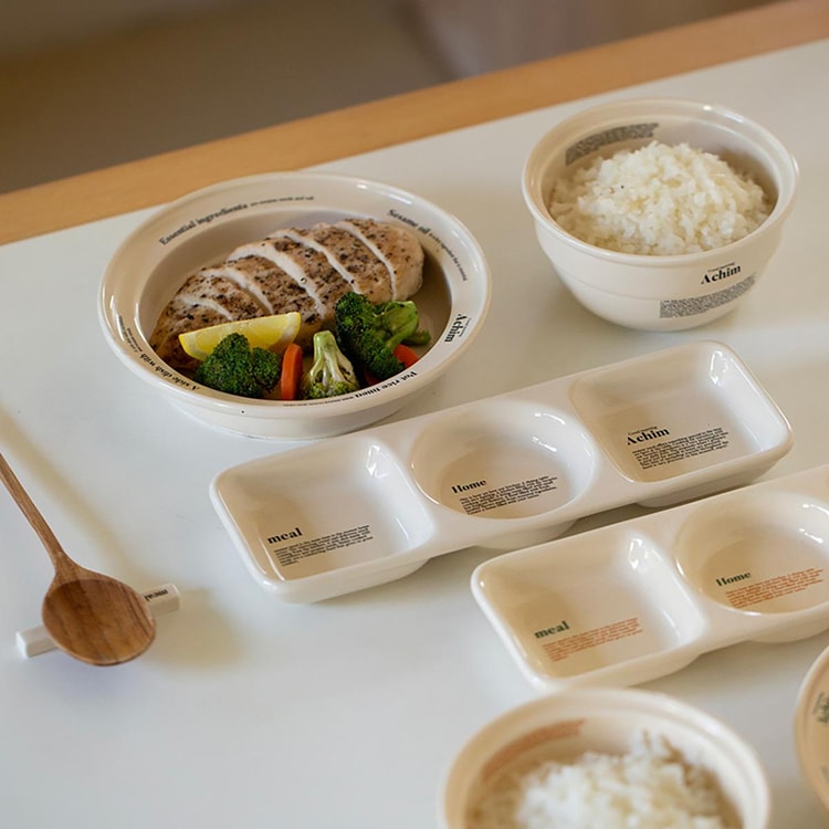 Momur weekend 三目小皿 セラミック仕切り皿 小皿 クリーム