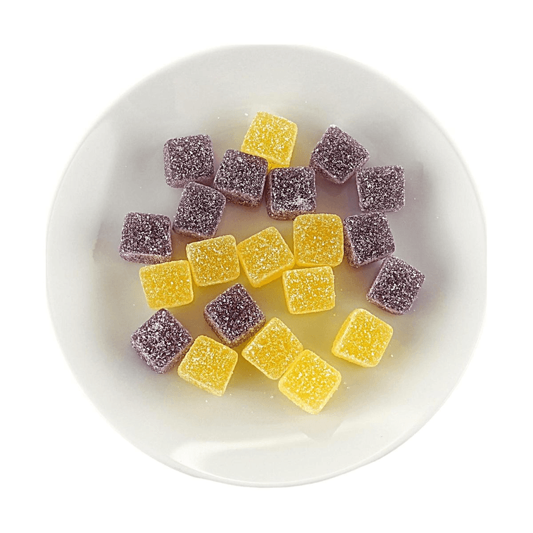 Tough Gummy Candy, Grape & Lemon, 3.5 oz【Bold & Sour Cube Gummy】 3